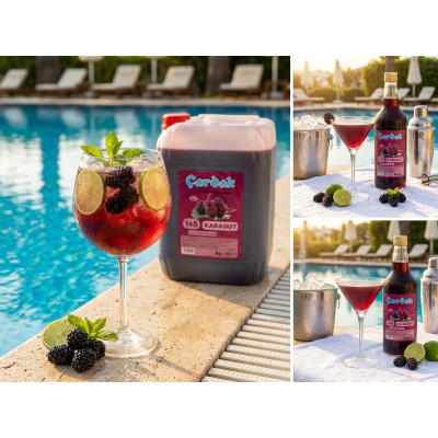 çardak konsantre meyve aromalı içecek 1+5 karadut 5 lt 2 adet