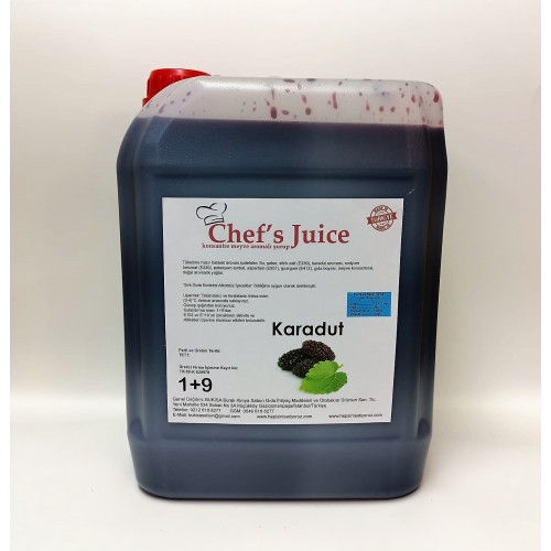 Chef's Juice Konsantre Meyve Aromalı İçecek 1+9 KARADUT 5 lt