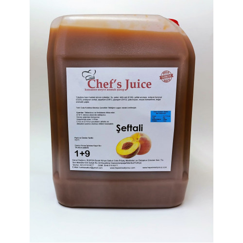 Chef's Juice Konsantre Meyve Aromalı İçecek 1+9 ŞEFTALİ 5 lt