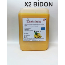 Chef's Juice Konsantre Meyve Aromalı Şurup 1+9 ANANAS 5 lt X 2 BİDON