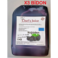 Chef's Juice Konsantre Meyve Aromalı Şurup 1+9 Böğürtlen 5 lt X 3 BİDON