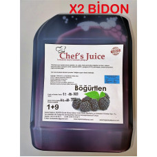 Chef's Juice Konsantre Meyve Aromalı Şurup 1+9 Böğürtlen 5 lt X 2 BİDON