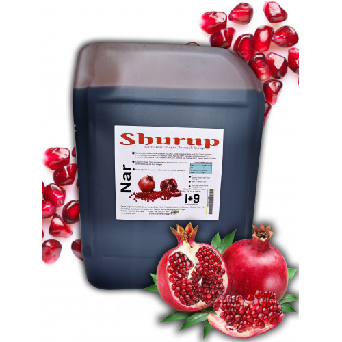 shurup's konsantre meyve aromalı içecek 5,7 kg nar 1+9