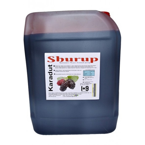 shurup's konsantre meyve aromalı içecek 5 LT Karadut 1+9