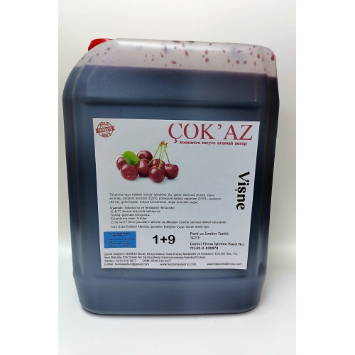 Çok'az Konsantre Meyve Aromalı Şurup 1+9 VİŞNE  5 LT